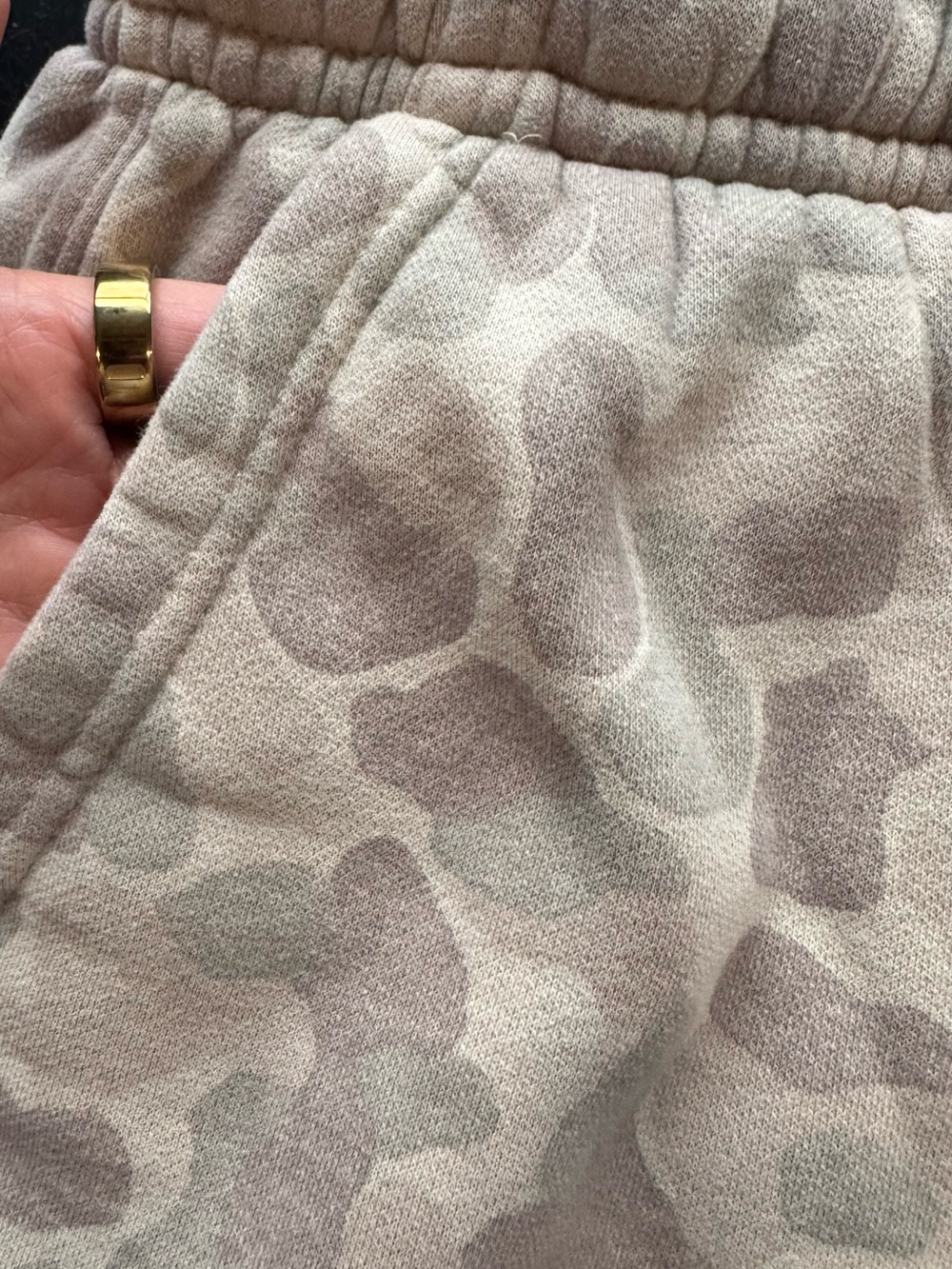 Abercrombie & Fitch Soft & Essential Camo Fleece Sweat Shorts - Picture 3 of 8